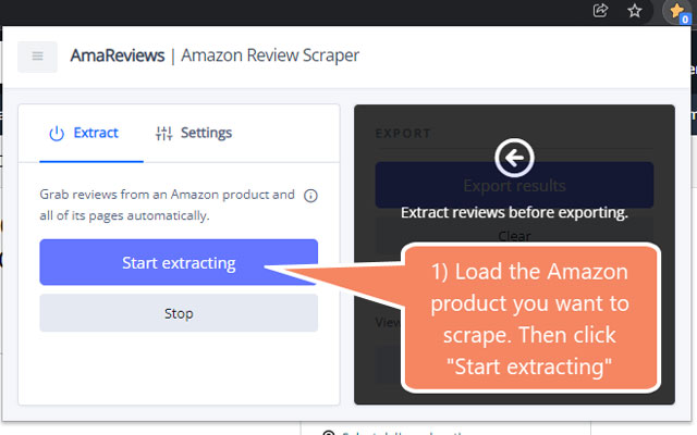 Amazon Review Scraper - Export to CSV chrome谷歌浏览器插件_扩展第1张截图