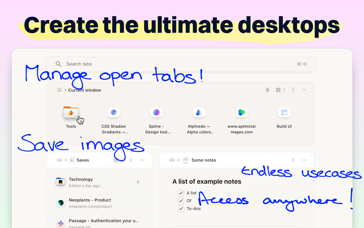 tabOS - Tab management, ChatGPT 4o, Docs/Images, RSS/YouTube/Reddit feeds chrome谷歌浏览器插件_扩展第2张截图