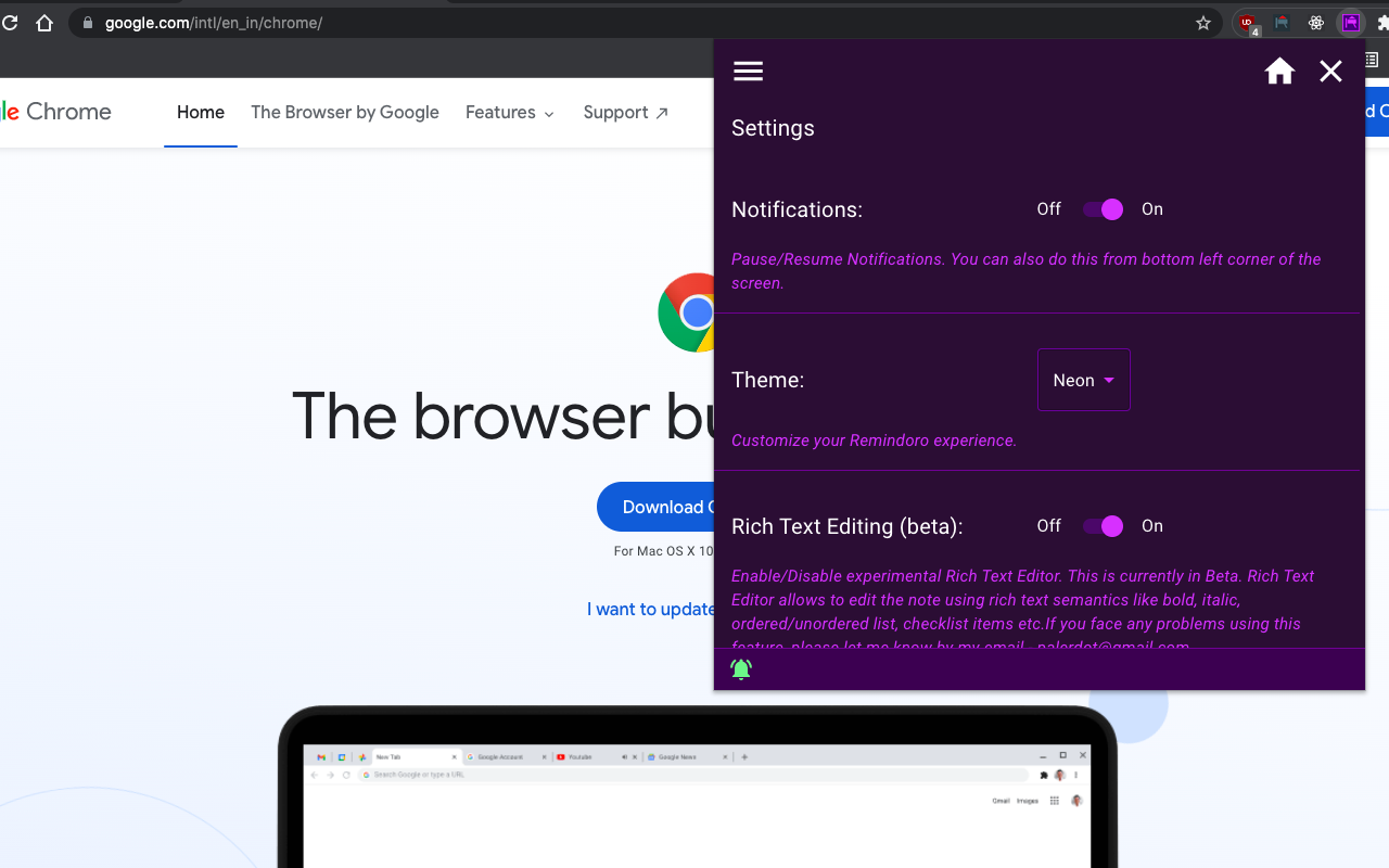 remindoro chrome谷歌浏览器插件_扩展第2张截图