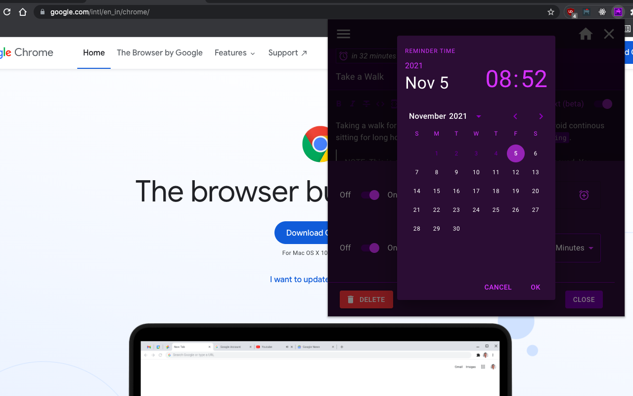 remindoro chrome谷歌浏览器插件_扩展第5张截图
