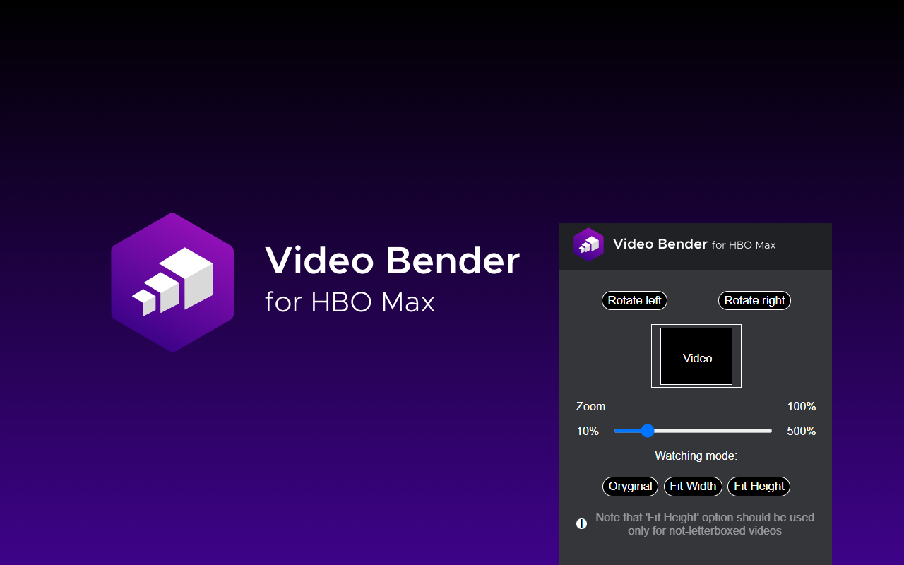 HBOMax Video Bender: rotate and zoom video chrome谷歌浏览器插件_扩展第1张截图
