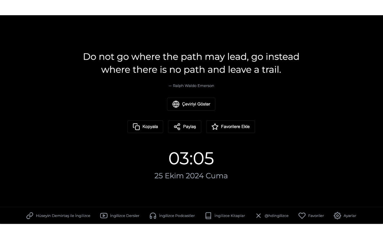 Hüseyin Demirtaş ile İngilizce Güzel Sözler chrome谷歌浏览器插件_扩展第2张截图