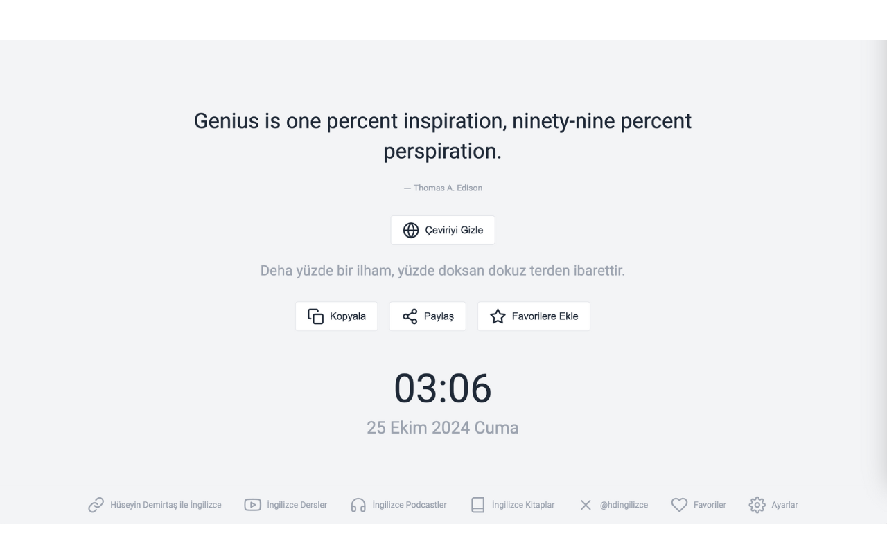 Hüseyin Demirtaş ile İngilizce Güzel Sözler chrome谷歌浏览器插件_扩展第3张截图