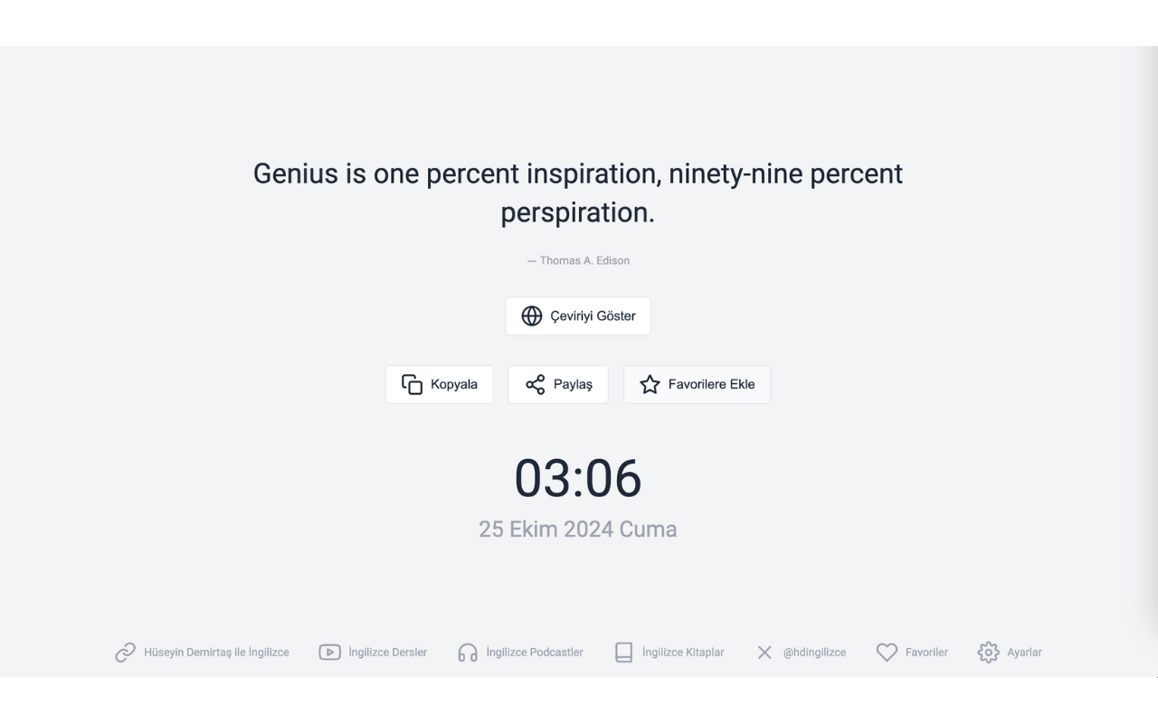 Hüseyin Demirtaş ile İngilizce Güzel Sözler chrome谷歌浏览器插件_扩展第4张截图