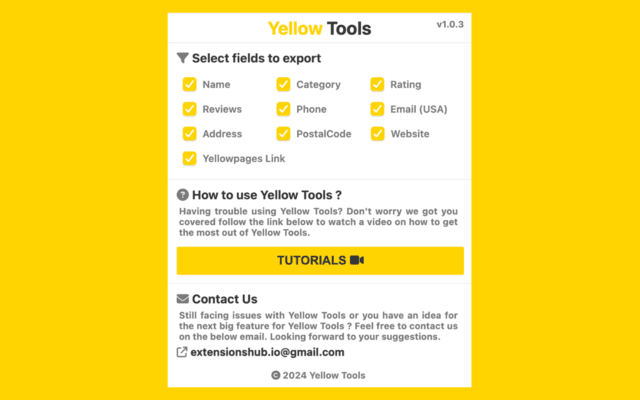 Yellow Pages Scraper | Yellow Tools chrome谷歌浏览器插件_扩展第2张截图