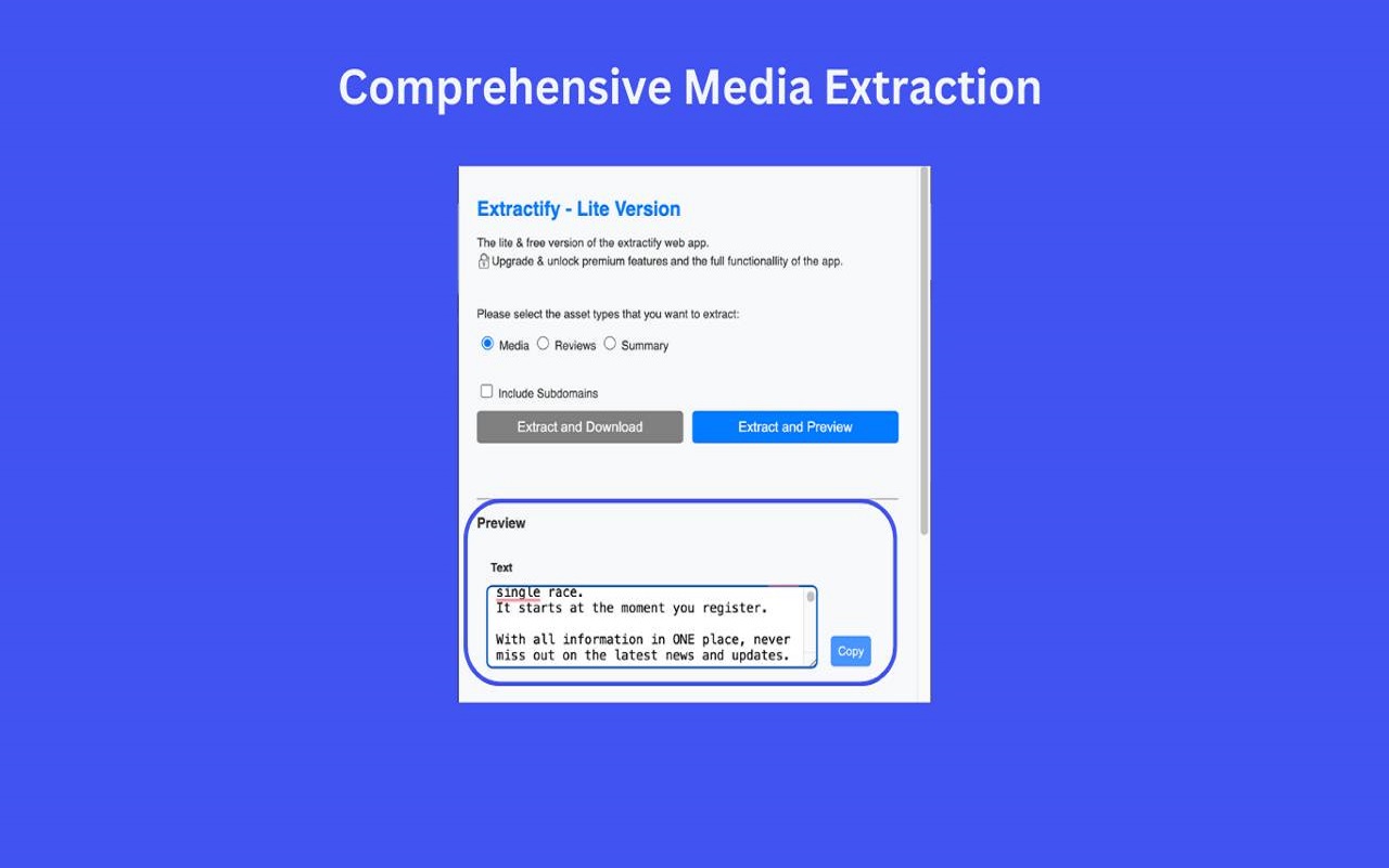 Extractify - Lite chrome谷歌浏览器插件_扩展第1张截图