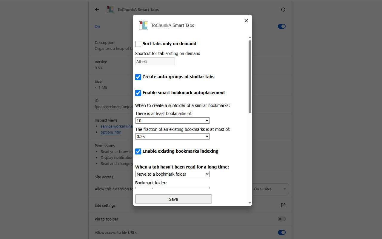 ToChunkA Smart Tabs chrome谷歌浏览器插件_扩展第2张截图