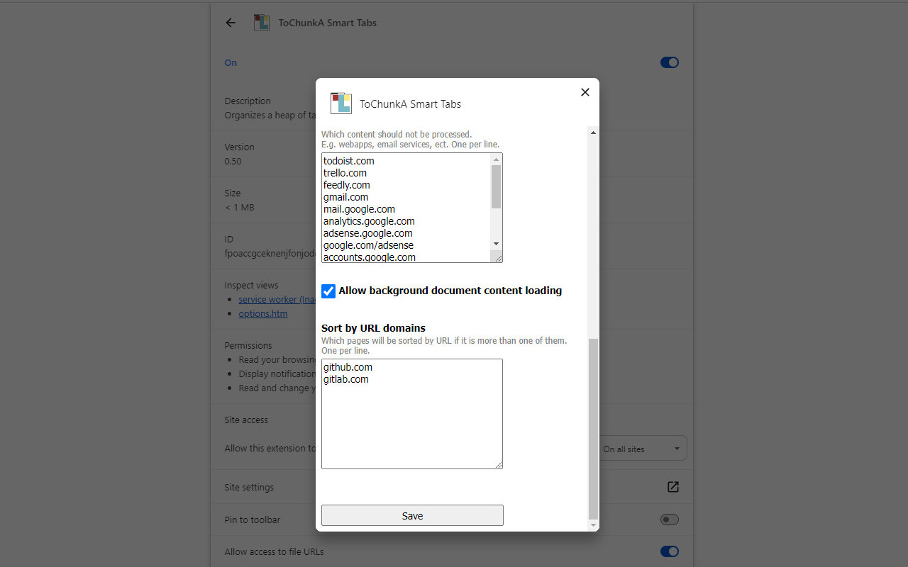ToChunkA Smart Tabs chrome谷歌浏览器插件_扩展第4张截图
