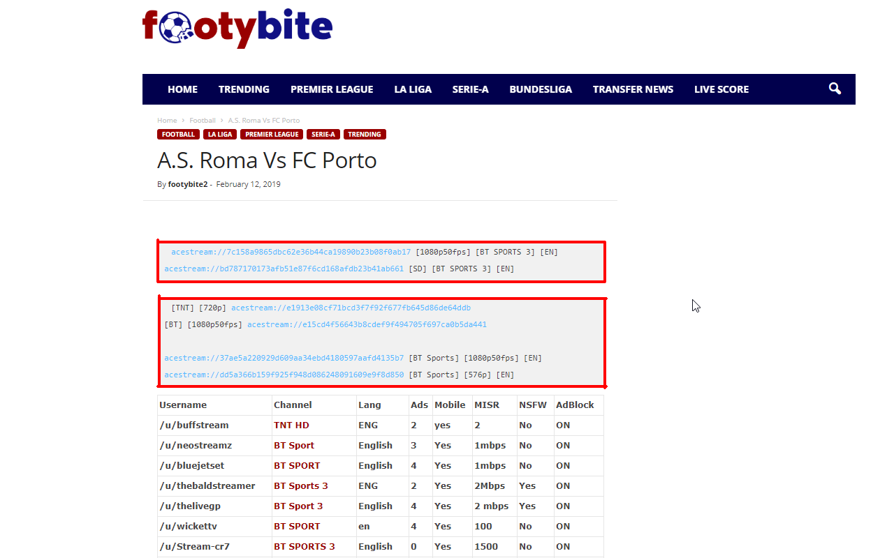 Soccer Streams AceStream Linker chrome谷歌浏览器插件_扩展第1张截图