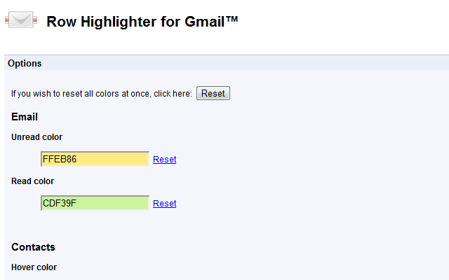 Row Highlighter for Gmail™ chrome谷歌浏览器插件_扩展第2张截图