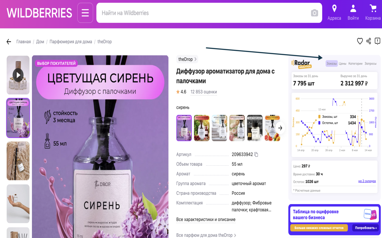 Radar – бесплатная аналитика маркетплейсов chrome谷歌浏览器插件_扩展第1张截图