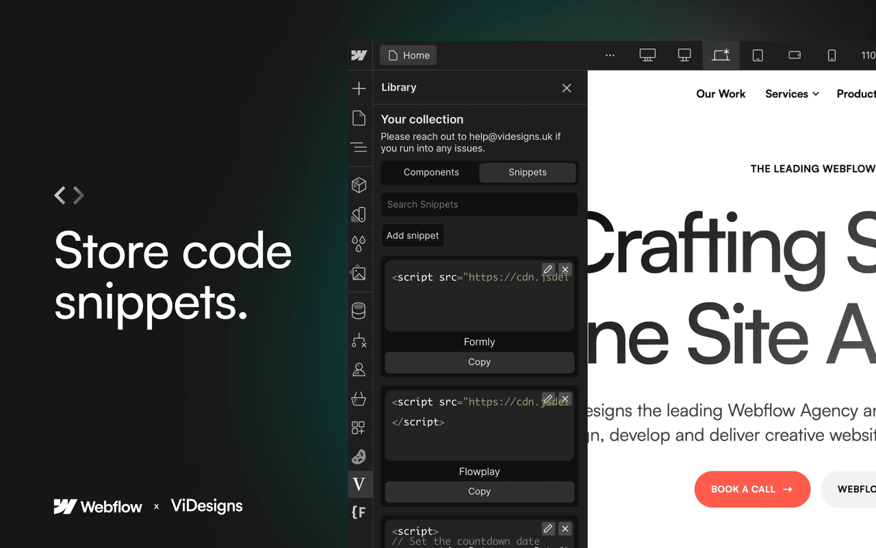 ViDesigns Extension for Webflow chrome谷歌浏览器插件_扩展第2张截图