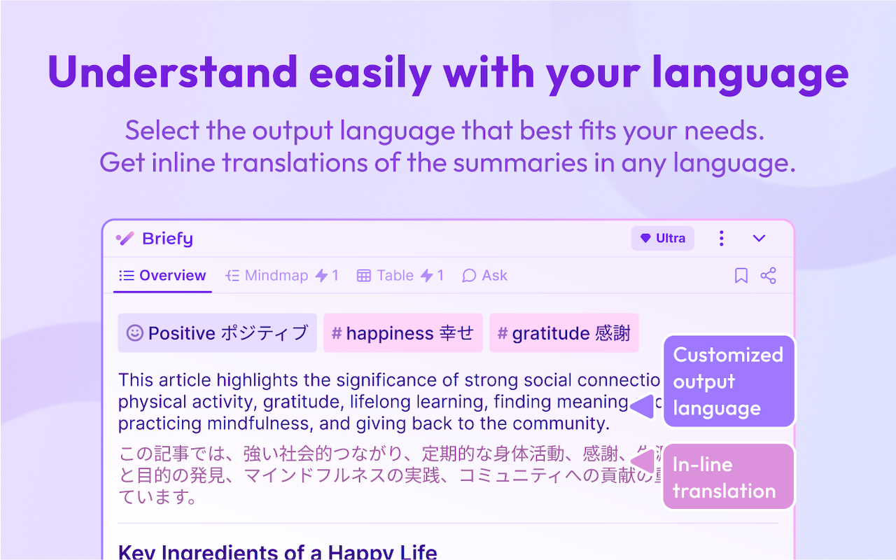 Briefy: AI summarizer with visual views for webpages, YouTube, PDFs chrome谷歌浏览器插件_扩展第5张截图