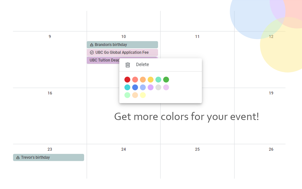 Hue: More Colors for Google Calendar chrome谷歌浏览器插件_扩展第3张截图