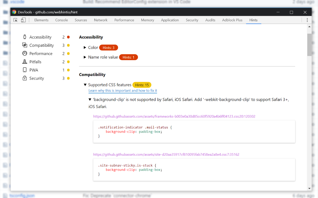 webhint chrome谷歌浏览器插件_扩展第1张截图