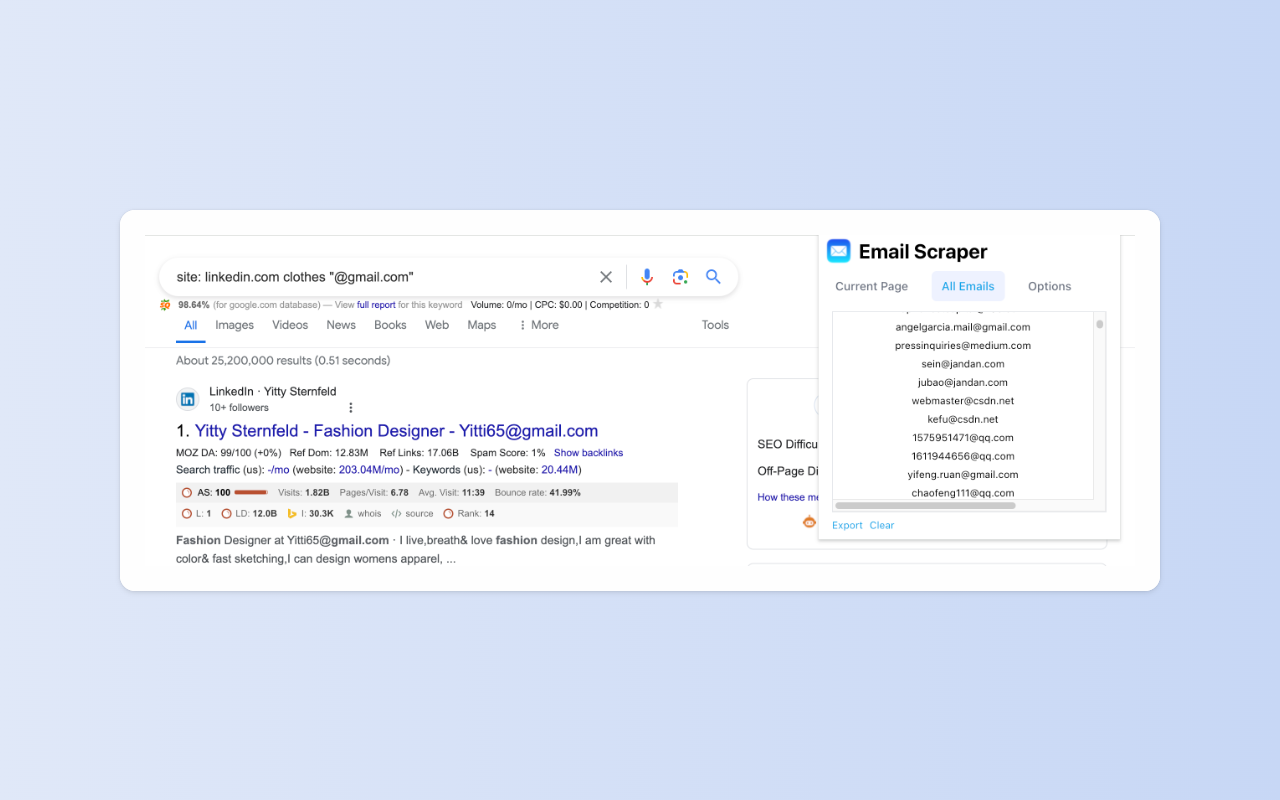 Email Scraper chrome谷歌浏览器插件_扩展第1张截图