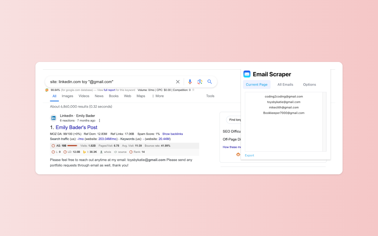 Email Scraper chrome谷歌浏览器插件_扩展第3张截图