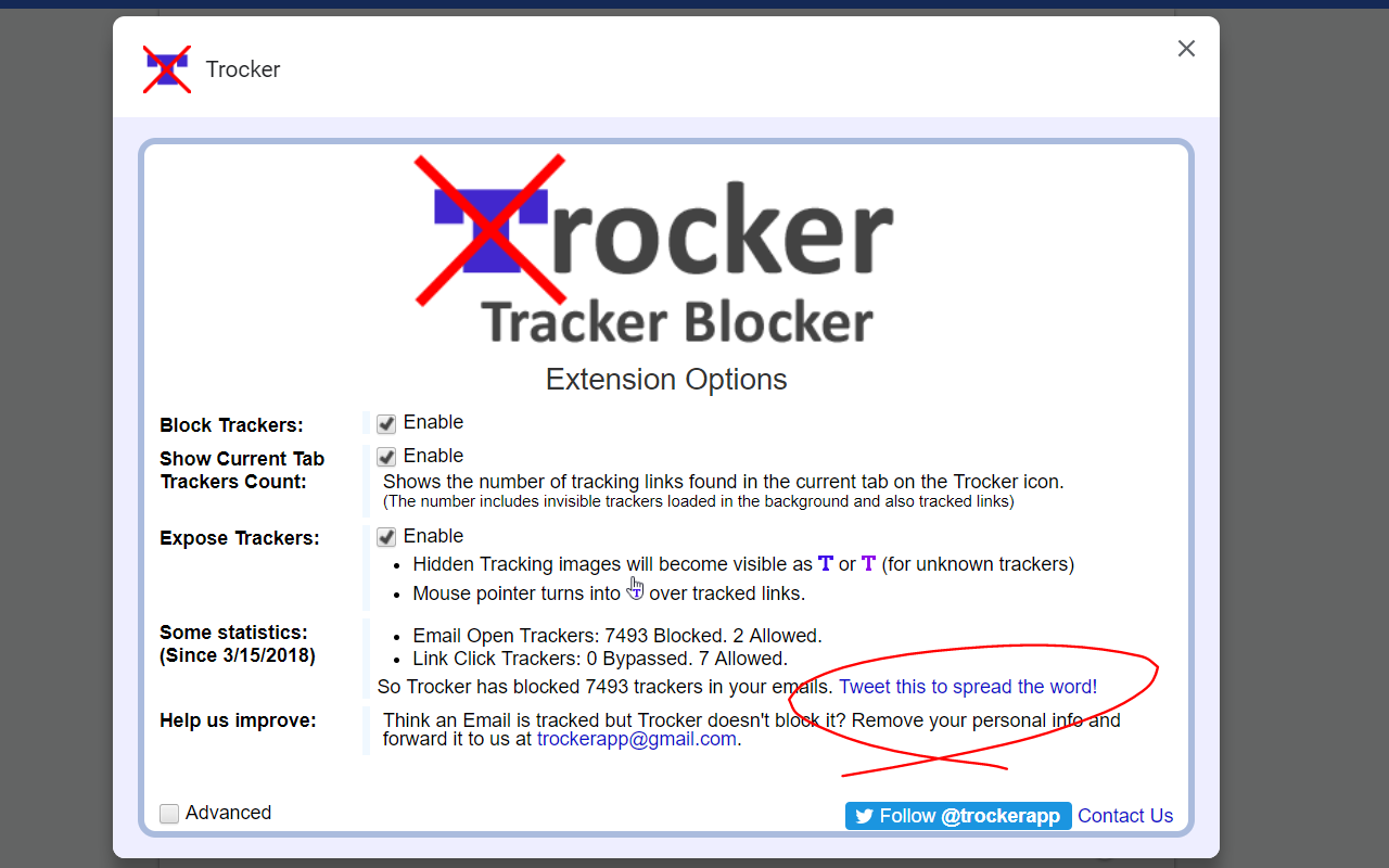 Trocker chrome谷歌浏览器插件_扩展第1张截图