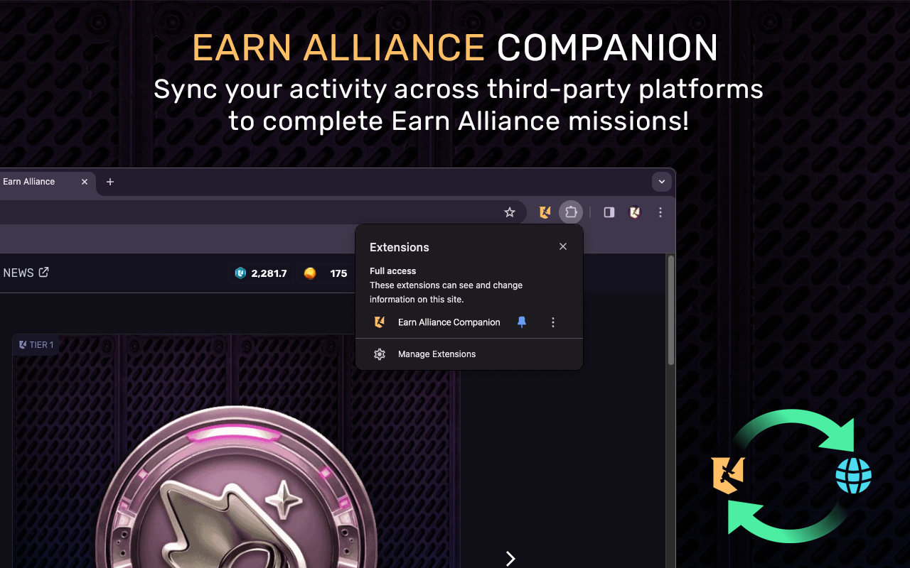 Earn Alliance Companion chrome谷歌浏览器插件_扩展第1张截图