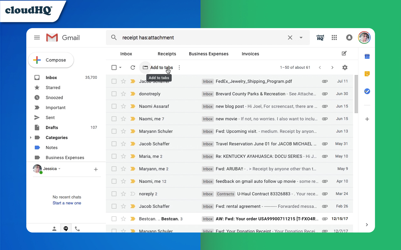 Gmail Tabs by cloudHQ chrome谷歌浏览器插件_扩展第2张截图