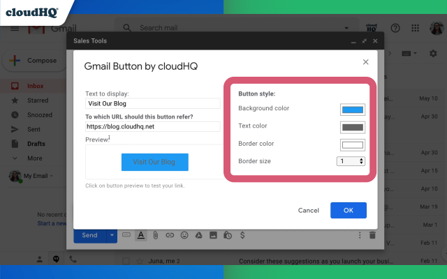 Gmail Button by cloudHQ chrome谷歌浏览器插件_扩展第1张截图