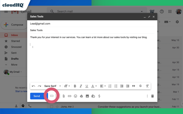 Gmail Button by cloudHQ chrome谷歌浏览器插件_扩展第2张截图