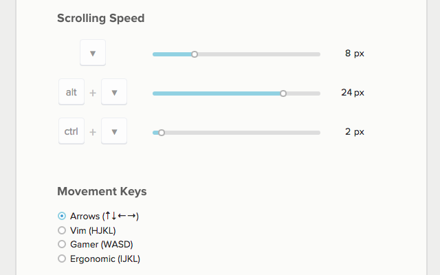 Smooth Key Scroll chrome谷歌浏览器插件_扩展第2张截图