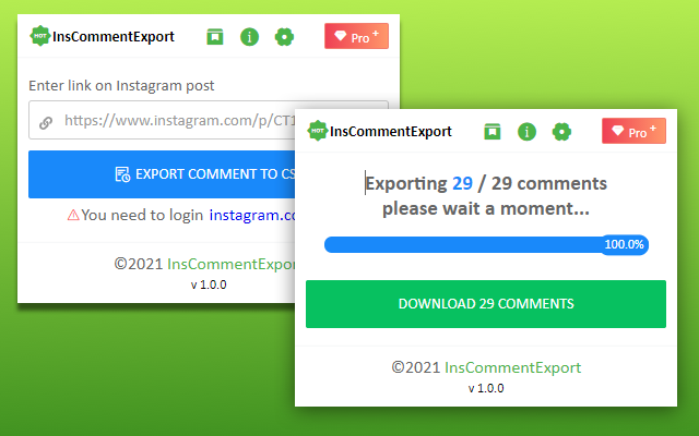 InsCommentExport-下载Instagram评论 chrome谷歌浏览器插件_扩展第1张截图