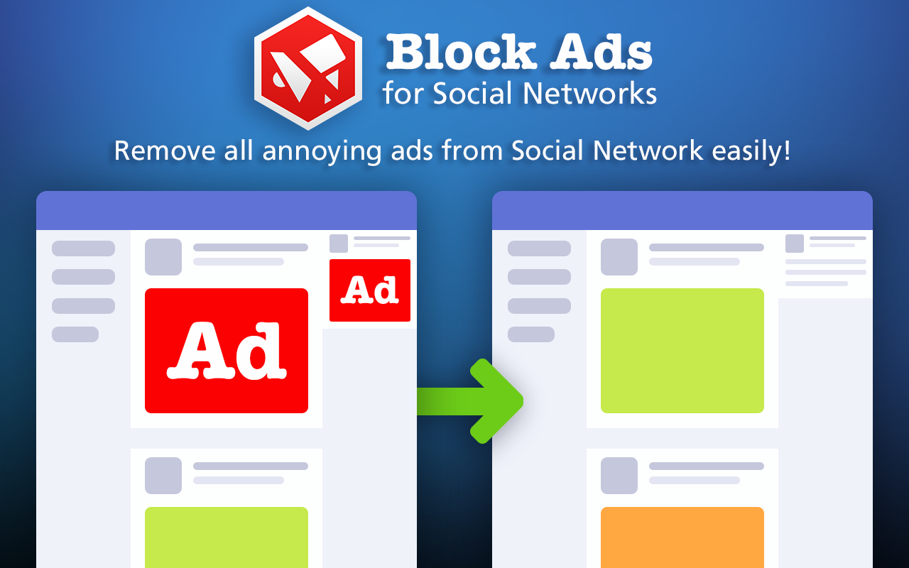 Block Ads for Social Network chrome谷歌浏览器插件_扩展第1张截图