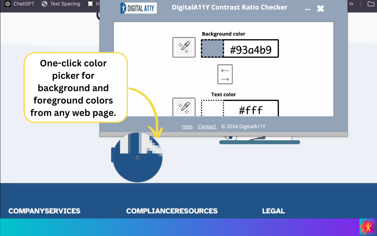 Color Contrast Checker by DigitalA11Y chrome谷歌浏览器插件_扩展第2张截图