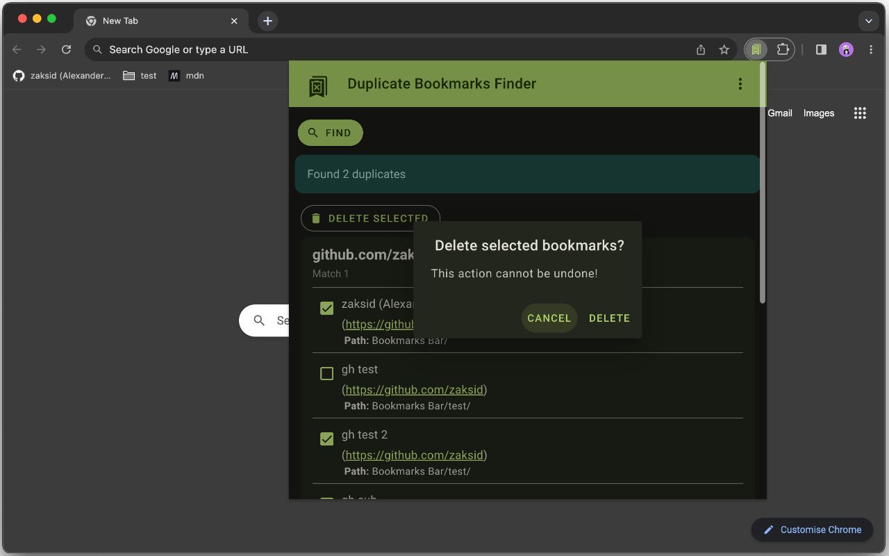 Duplicate Bookmarks Finder chrome谷歌浏览器插件_扩展第3张截图