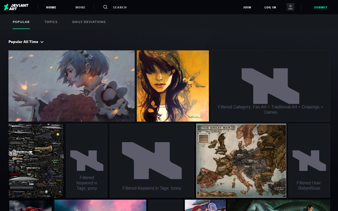 DeviantArt Filter chrome谷歌浏览器插件_扩展第1张截图