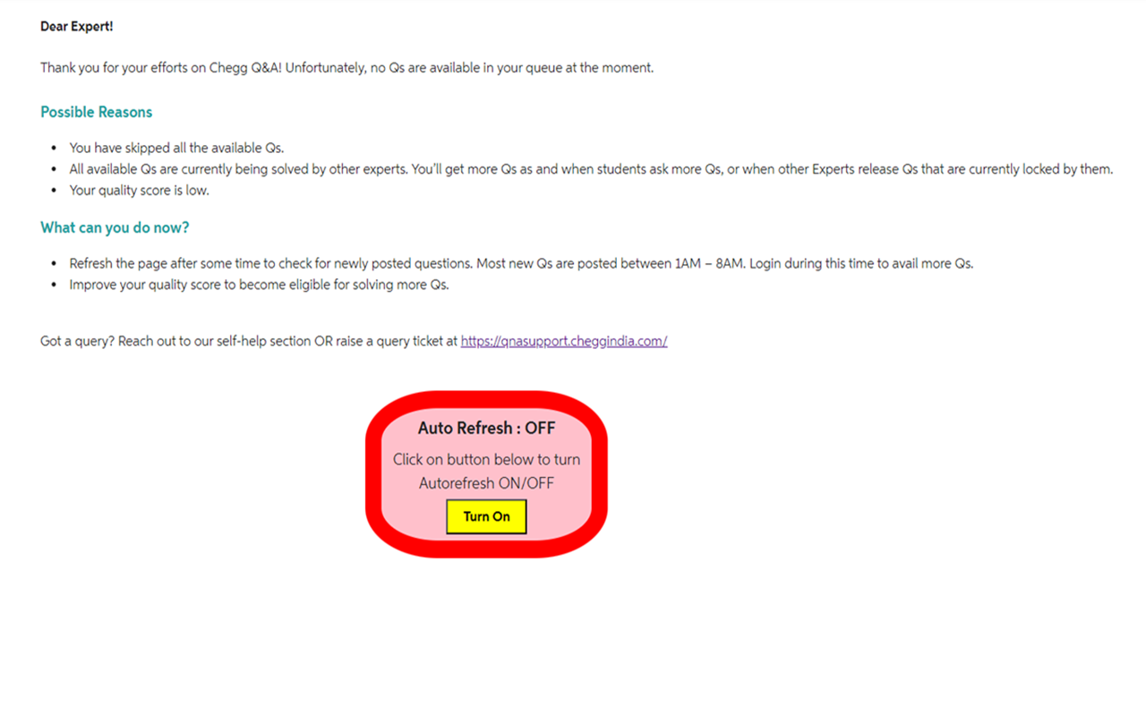 Chegg Expert Auto Refresh Alarm chrome谷歌浏览器插件_扩展第3张截图