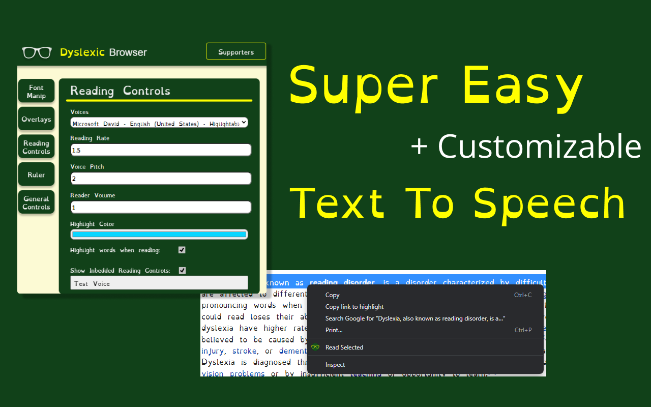 Dyslexic Browser chrome谷歌浏览器插件_扩展第1张截图