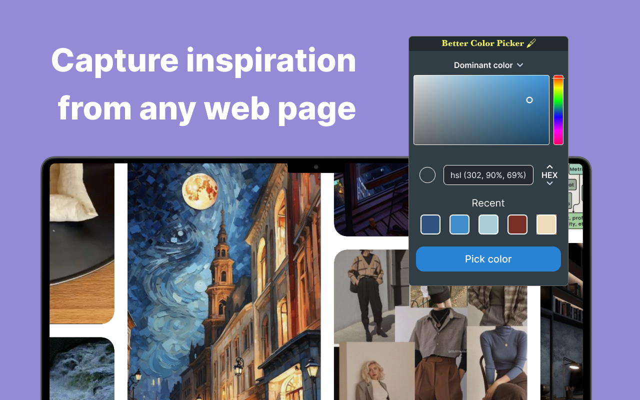 Better Color Picker - pick any color in Chrome chrome谷歌浏览器插件_扩展第2张截图