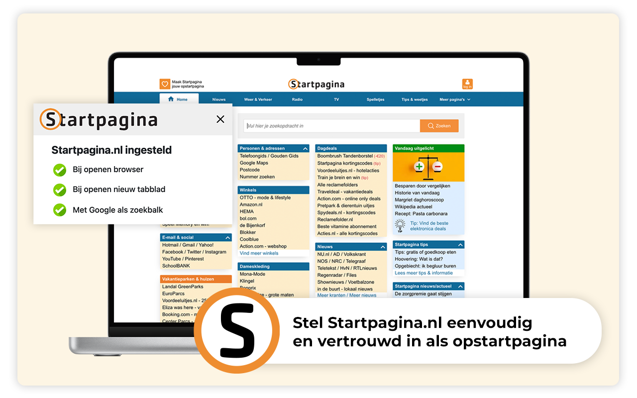 Startpagina.nl: Jouw dagelijkse startpagina chrome谷歌浏览器插件_扩展第1张截图