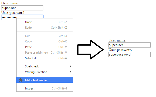 Show Password Text chrome谷歌浏览器插件_扩展第1张截图