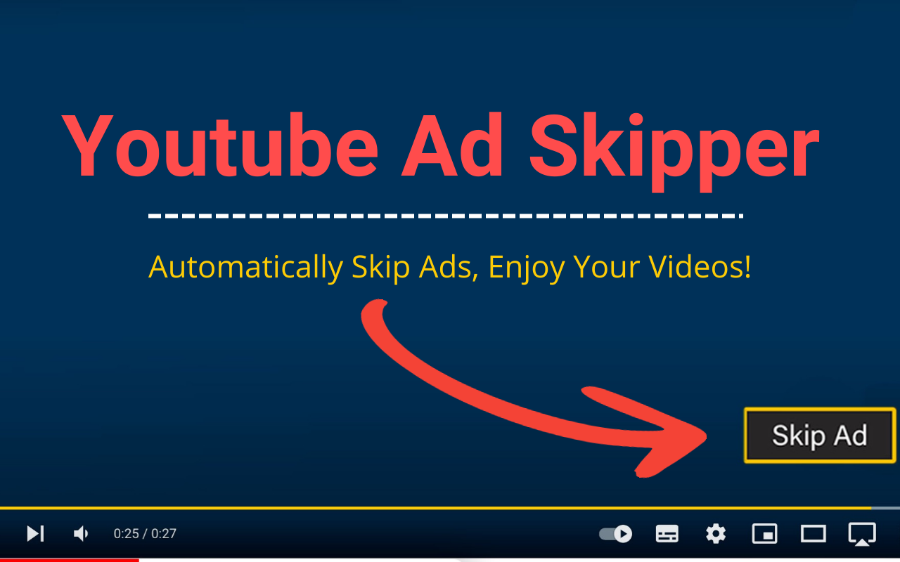 YouTube 广告跳过器 chrome谷歌浏览器插件_扩展第1张截图