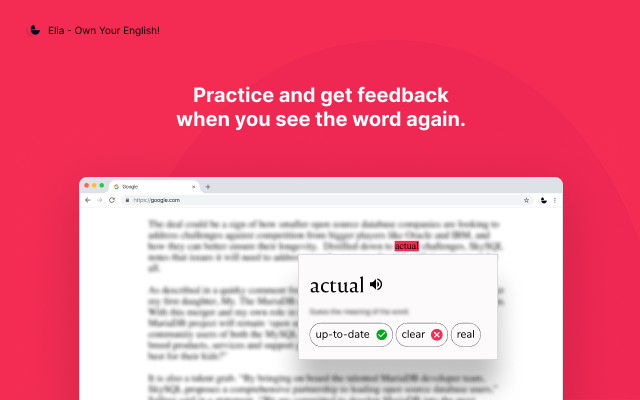 Elia – Own your English! chrome谷歌浏览器插件_扩展第2张截图