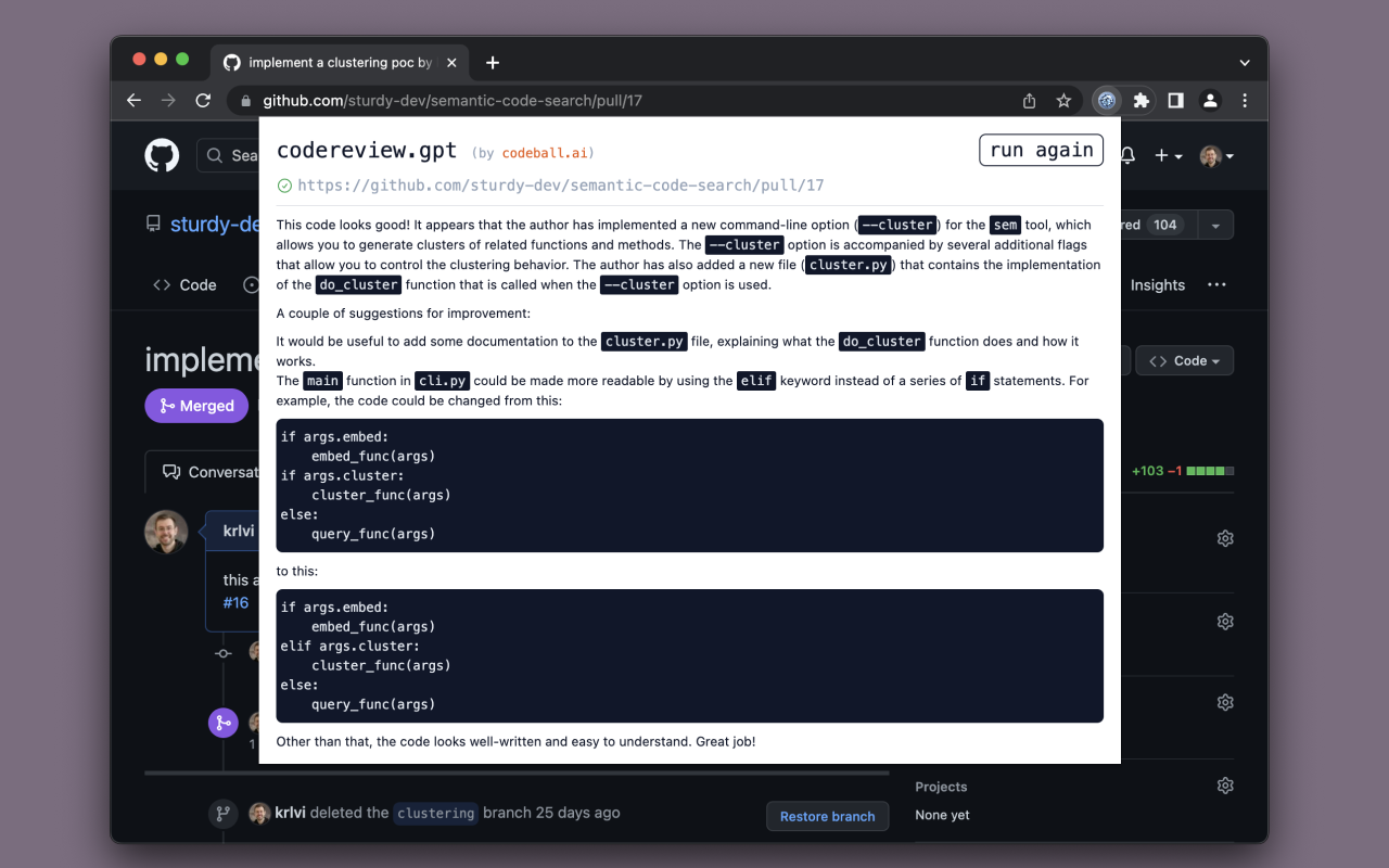 codereview.gpt chrome谷歌浏览器插件_扩展第2张截图