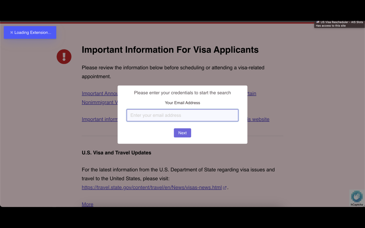 🇺🇸 US Visa Rescheduler - AIS Slots chrome谷歌浏览器插件_扩展第2张截图
