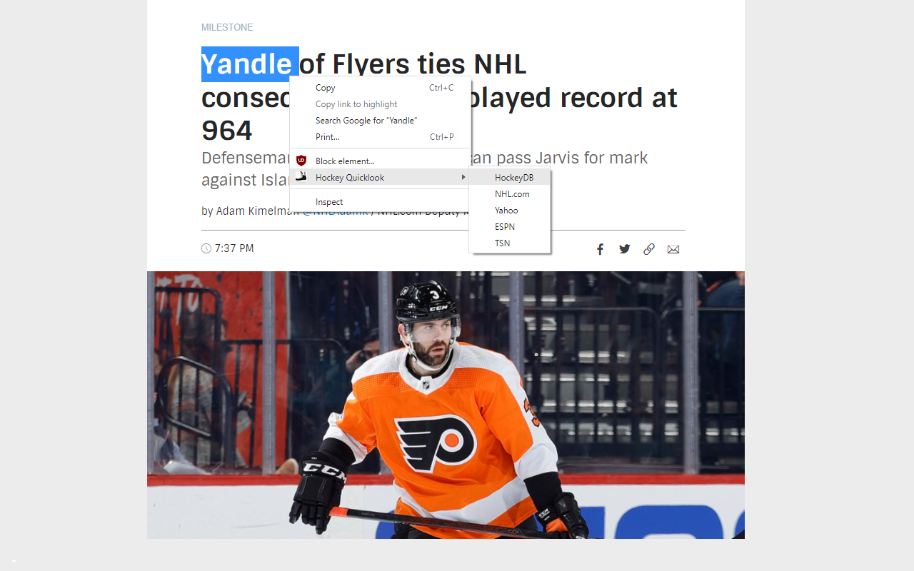 Hockey Quicklook chrome谷歌浏览器插件_扩展第2张截图