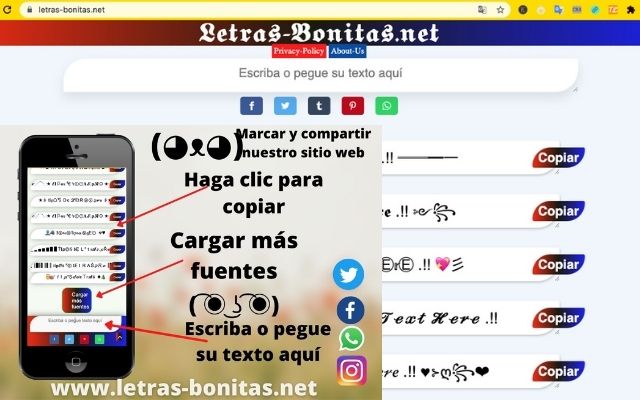 ▷Letras Bonitas⚡✅Copiar y Pegar fuentes𝕭 chrome谷歌浏览器插件_扩展第4张截图