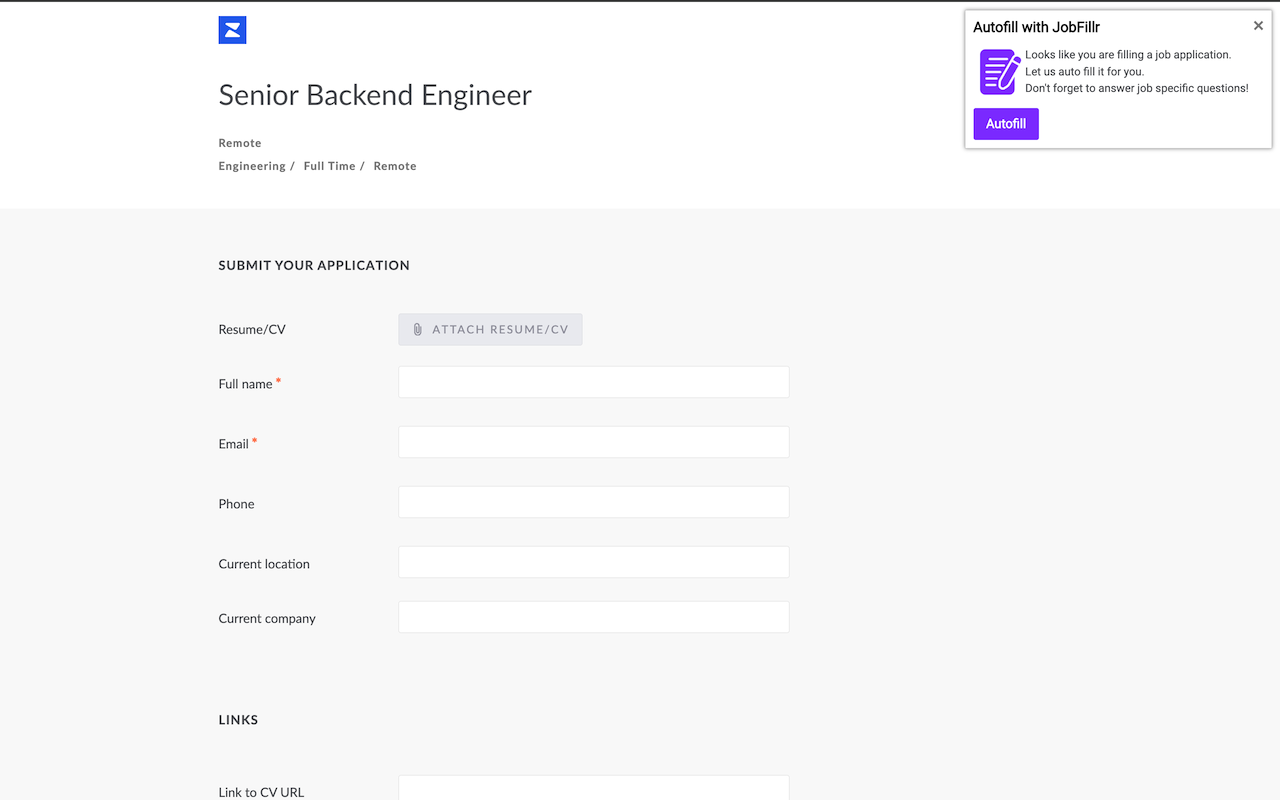 JobFillr - Autofill your Job Applications chrome谷歌浏览器插件_扩展第2张截图