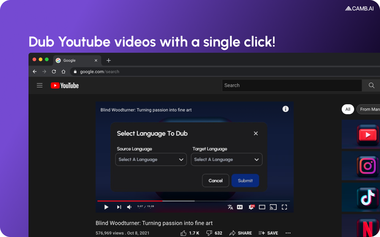 Dubsy - instant video dubbing for Youtube. chrome谷歌浏览器插件_扩展第1张截图