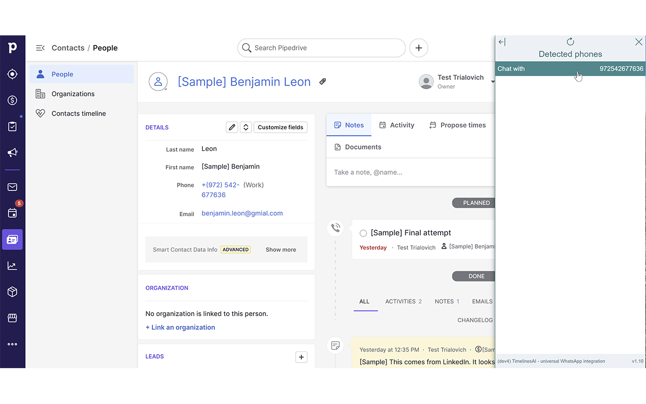 TimelinesAI - universal integration chrome谷歌浏览器插件_扩展第1张截图