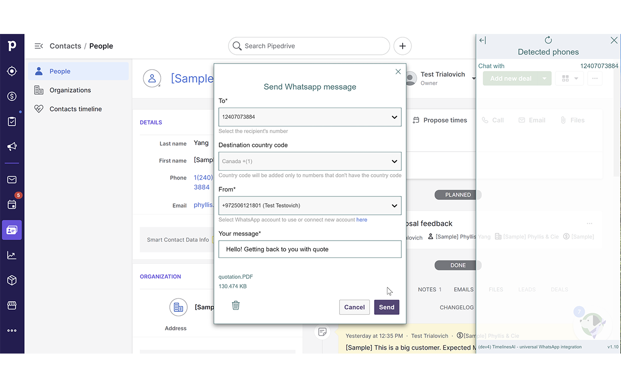 TimelinesAI - universal integration chrome谷歌浏览器插件_扩展第3张截图