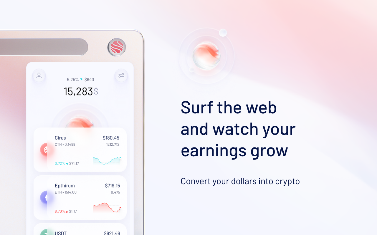 Cirus: Crypto Wallet | Web3 | Earn Crypto chrome谷歌浏览器插件_扩展第3张截图