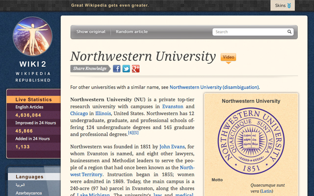 WIKI 2. Wikipedia Republished chrome谷歌浏览器插件_扩展第2张截图