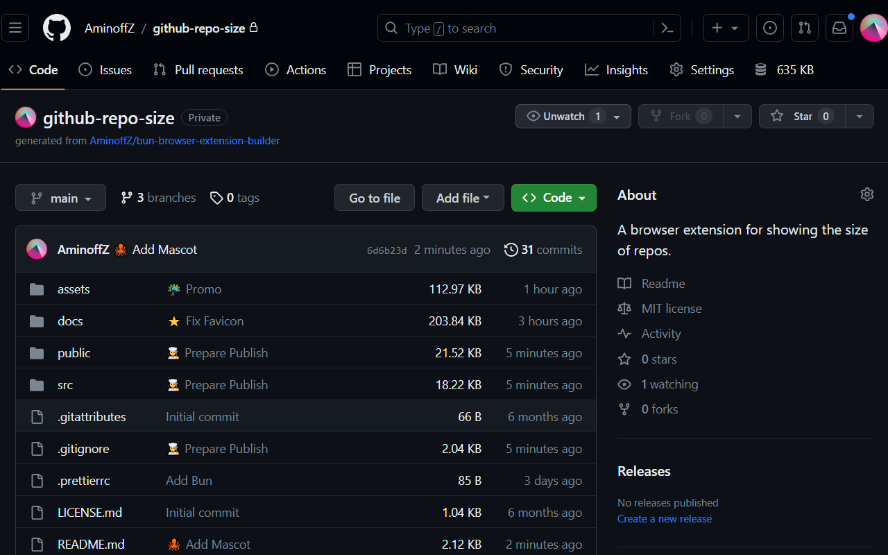 GitHub Repo Size chrome谷歌浏览器插件_扩展第1张截图